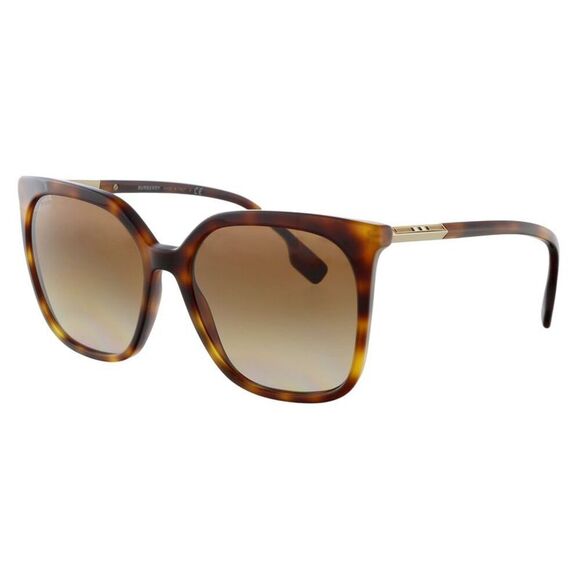 Burberry 0BE4347 33161356 Full Rim Havana Square Sunglasses - Picture 1 of 5